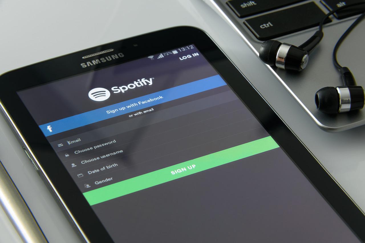 Aplikace Spotify na mobilním zařízení